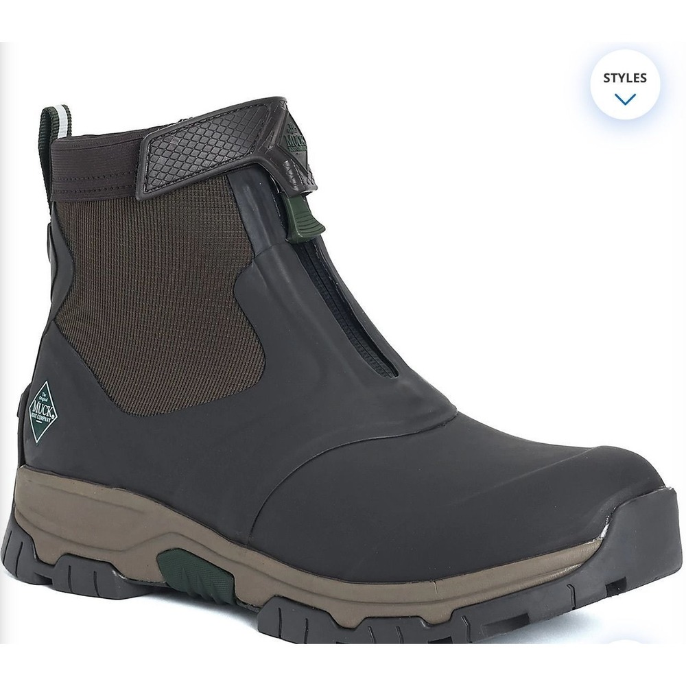 Muck Boot Men's Apex Mid-Zip Boots‎ Brown Size 14 NEW